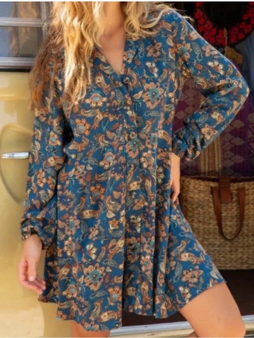 Natural Life Ansley Woven Shirt Dress medium